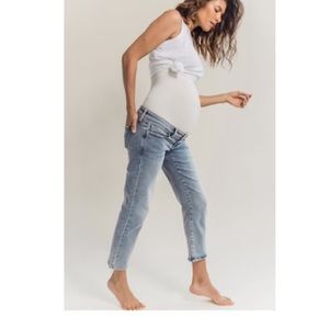 Blanqi maternity straight crop jeans